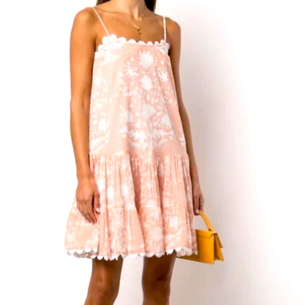 Juliet Dunn scalloped floral mini